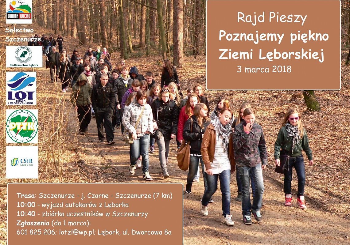 Grafika 1: Rajd pieszy „Poznajemy Piękno Ziemi Lęborskiej”