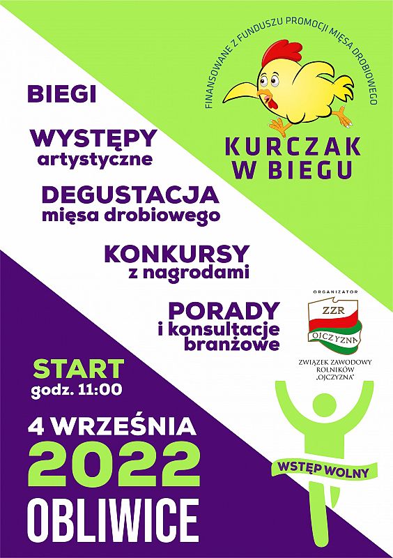 Kurczak w biegu grafika