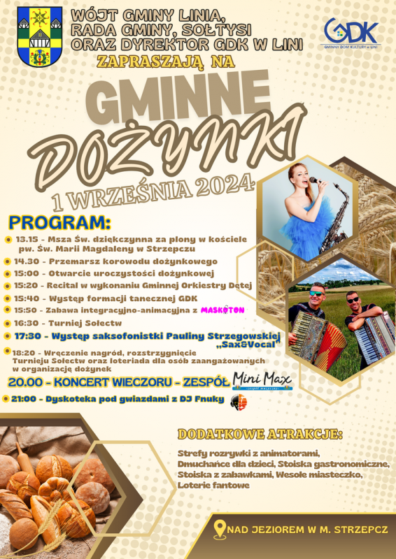 Grafika 1: Gminne Dożynki w Linii