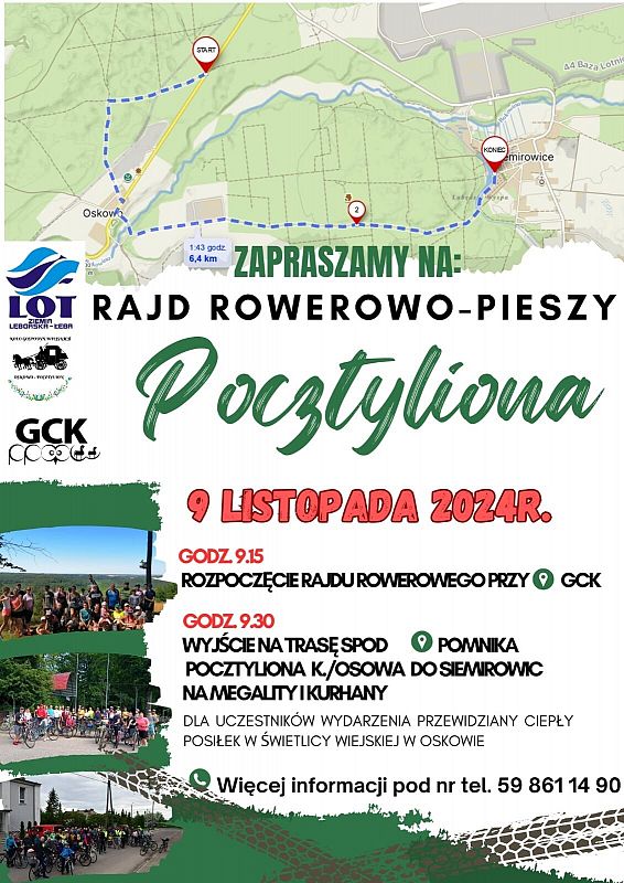 Grafika 1: Rajd pieszy i rowerowy "Pocztylion"
