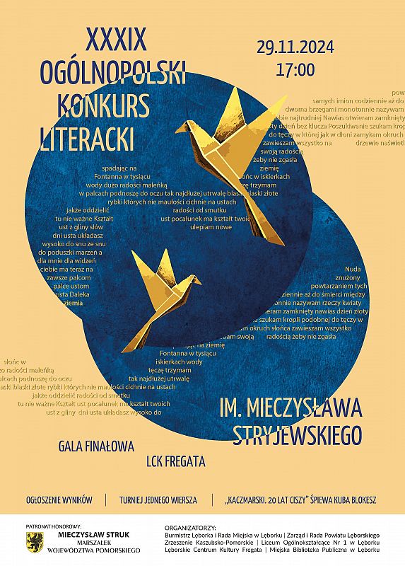 Grafika 1: Gala finałowa 39. Ogólnopolskiego Konkursu Literackiego im. M. Stryjewskiego