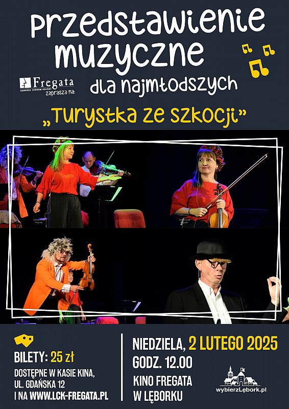 Grafika 1: Muzyczny spektakl dla dzieci "Turystka ze Szkocji"