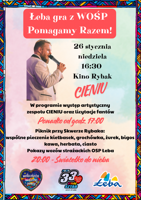 Grafika 1: 33. Finał WOŚP w Łebie