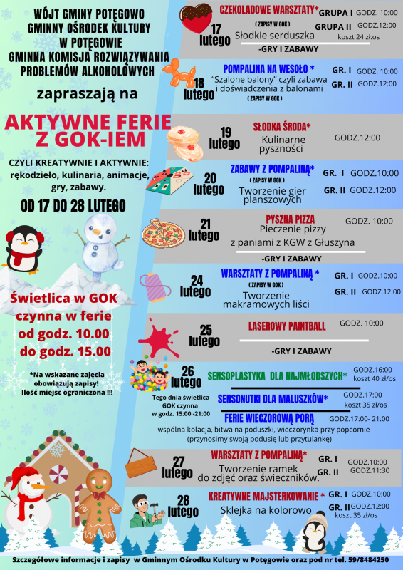 Grafika 1: Ferie w gminie Potęgowo