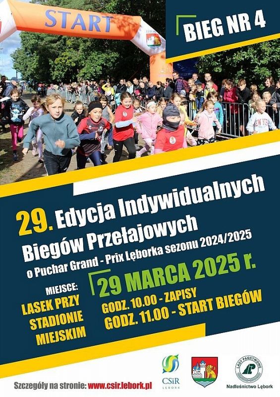 Grafika 1: 29. Edycja Indywidualnych Biegów Przełajowych o Puchar Grand-Prix Lęborka sezonu 2024/2025