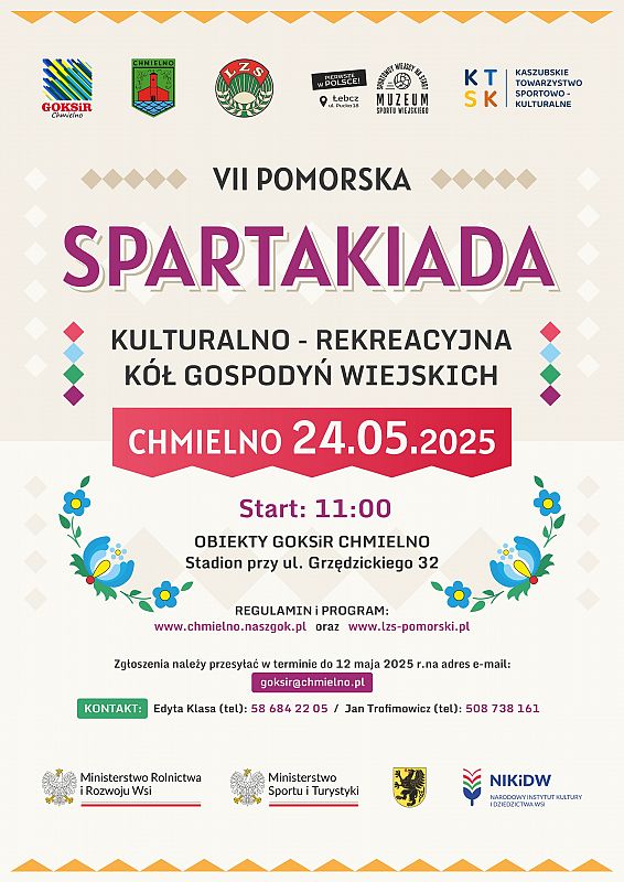 Grafika 1: VII Pomorska Spartakiada Kulturalno – Rekreacyjna Kół Gospodyń Wiejskich w Chmielnie