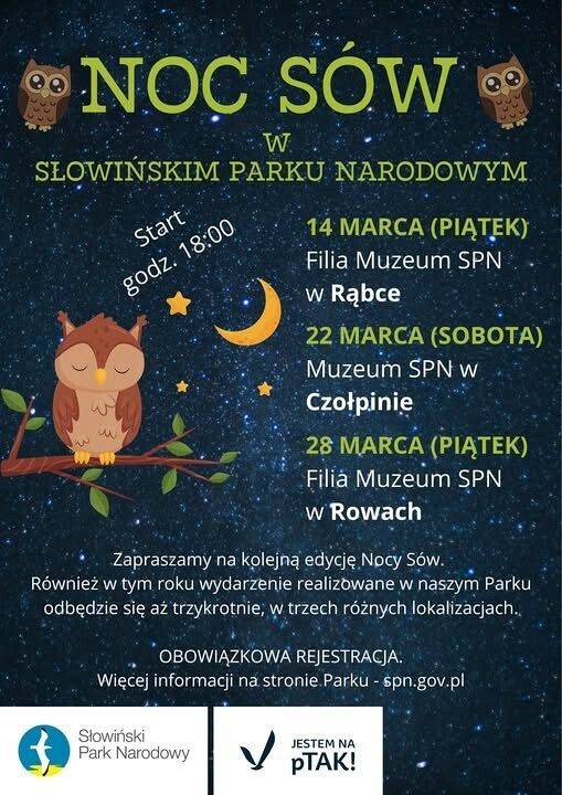 Grafika 1: Noc Sów w Słowińskim Parku Narodowym - Rowy