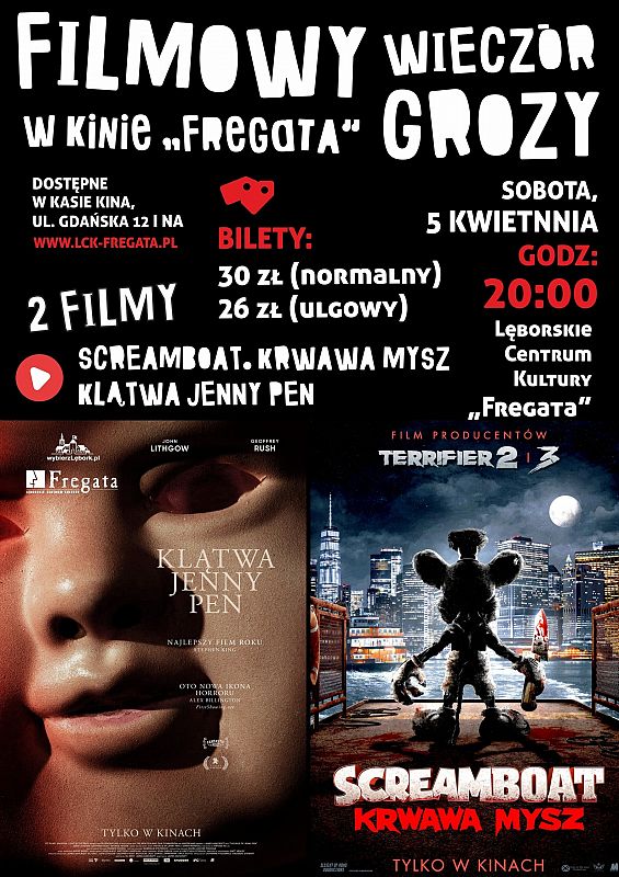 Grafika 1: Filmowy Wieczór Grozy w Kinie "Fregata"