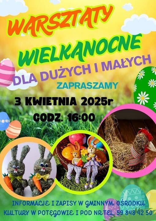 Grafika 1: Warsztaty wielkanocne dla dużych i małych w Potęgowie