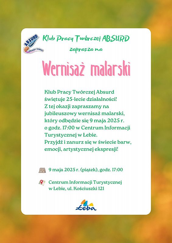 Grafika 1: Wernisaż malarski w Centrum Informacji Turystycznej w Łebie