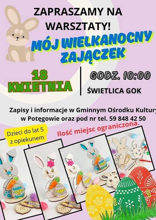 Grafika 1: Warsztaty "Mój wielkanocny zajączek" w Potęgowie
