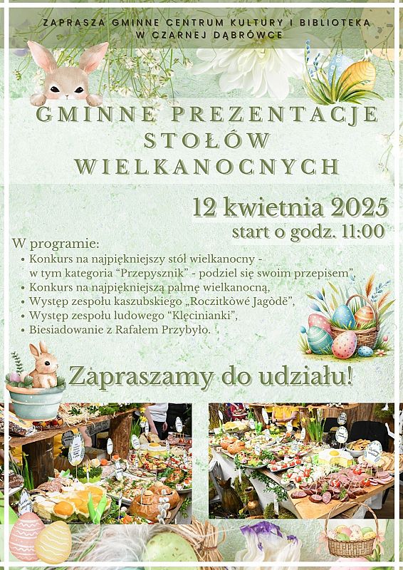 Grafika 1: Gminne prezentacje stołów wielkanocnych w Czarnej Dąbrówce