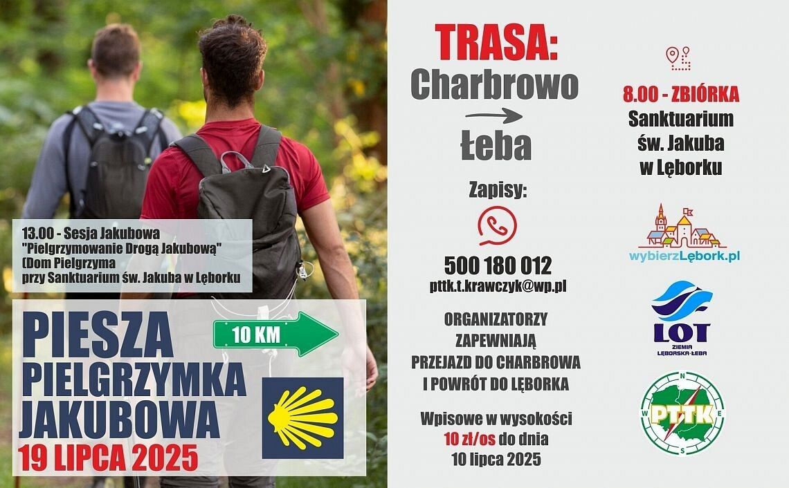 Grafika 1: Piesza Pielgrzymka Jakubowa z Charbrowa do Łeby