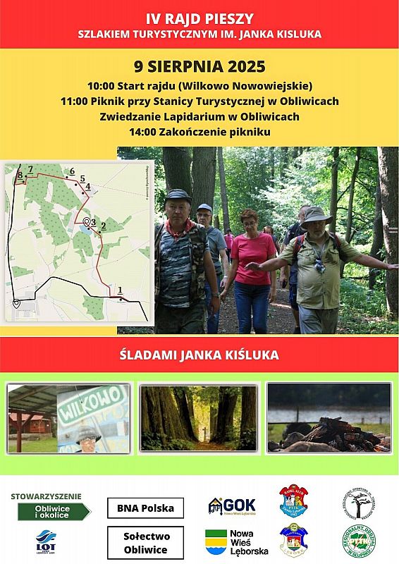 Grafika 1: IV Rajd Pieszy Szlakiem Turystycznym Im. Jana Kiśluka
