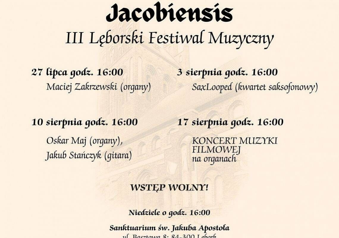 Grafika 1: Jacobiensis - III Lęborski Festiwal Muzyczny