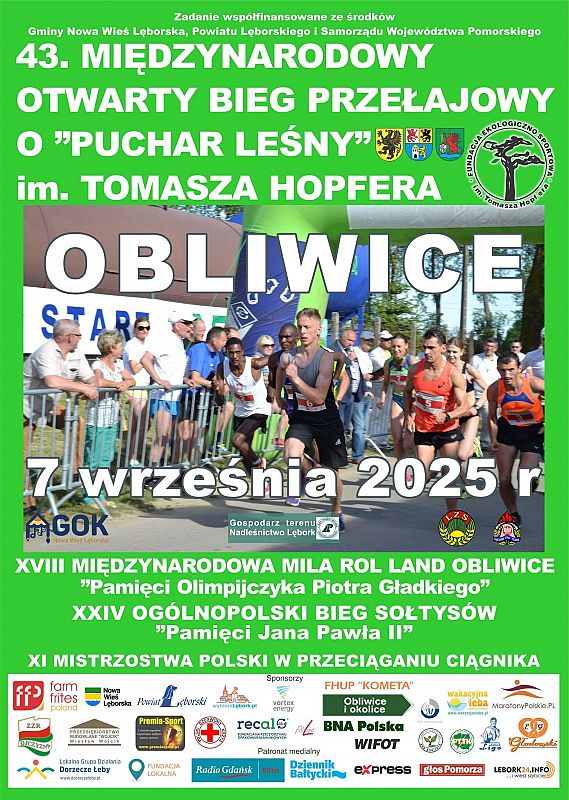 Grafika 1: 43. Międzynarodowy Otwarty Bieg Przełajowy O "Puchar Leśny" im. Tomasza Hopfera