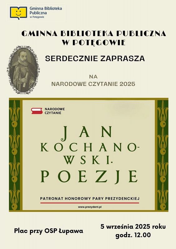 Grafika 1: Narodowe Czytanie w gminie Potęgowo
