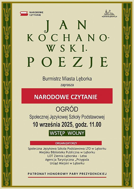 Grafika 1: Narodowe Czytanie w Lęborku