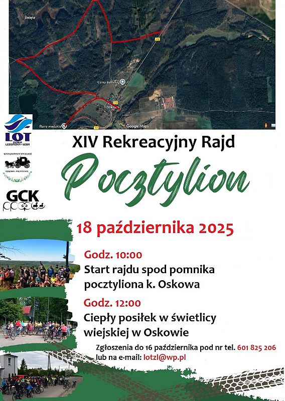 Grafika 1: XIV Rekreacyjny Rajd "Pocztylion"