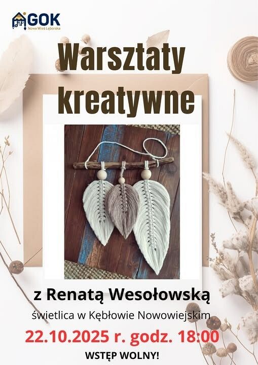 Grafika 1: Warsztaty kreatywne "liść z makramy"