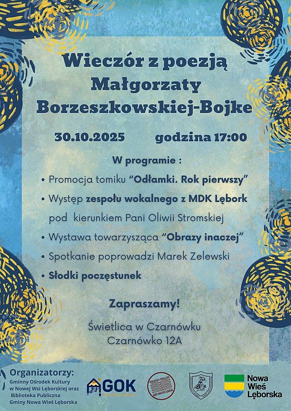 Grafika 1: Wieczór z poezją Małgorzaty Borzeszkowskiej-Bojke