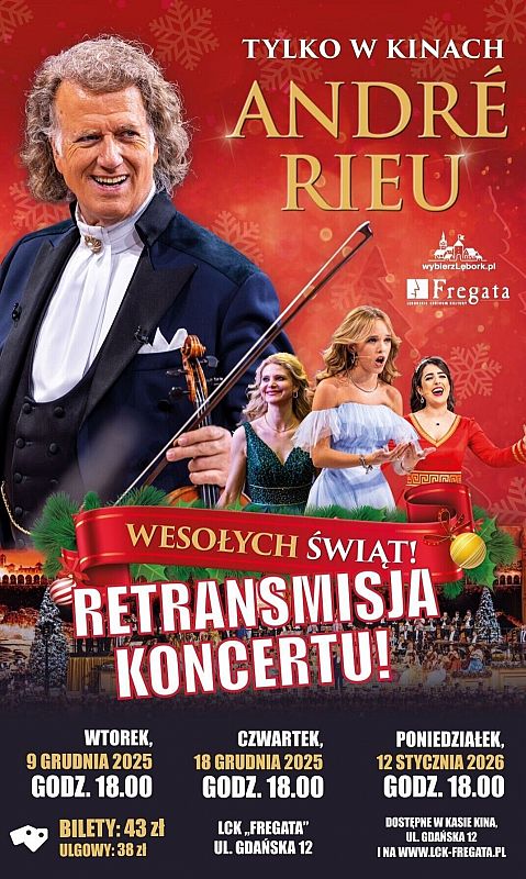 Grafika 1: Retransmisja świątecznego koncertu André Rieu we "Fregacie"