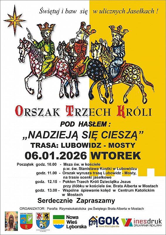 Grafika 1: Orszak Trzech Króli w gminie Nowa Wieś Lęborska