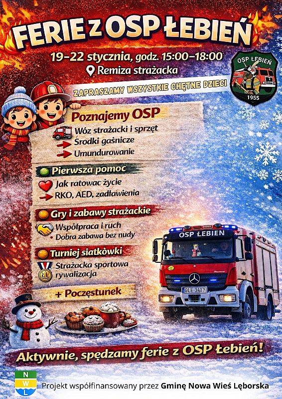 Grafika 1: Ferie zimowe z OSP Łebień