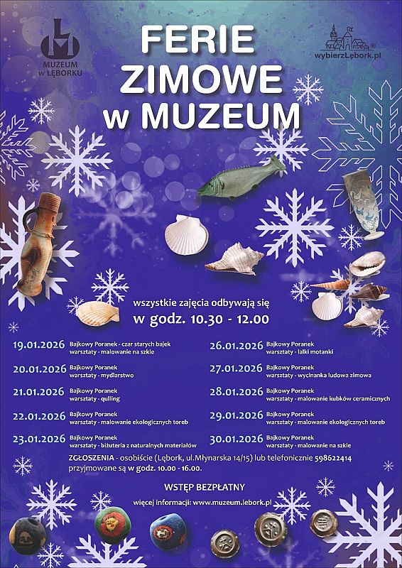 Grafika 1: Ferie zimowe w Muzeum w Lęborku