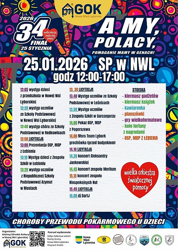 Grafika 1: 34. Finał WOŚP w gminie Nowa Wieś Lęborska