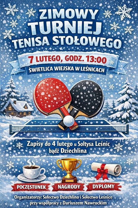 Grafika 1: Zimowy Turniej Tenisa Stołowego
