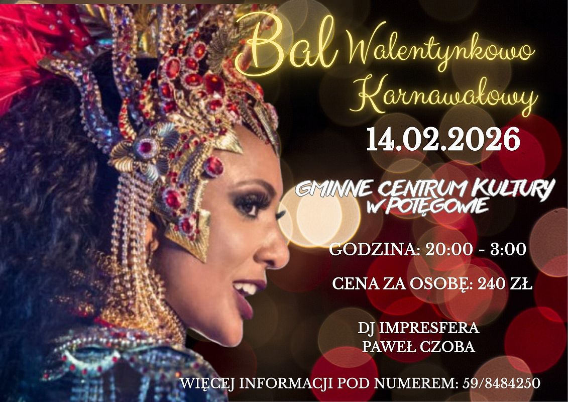 Grafika 1: Bal walentynkowo-karnawałowy w Potęgowie