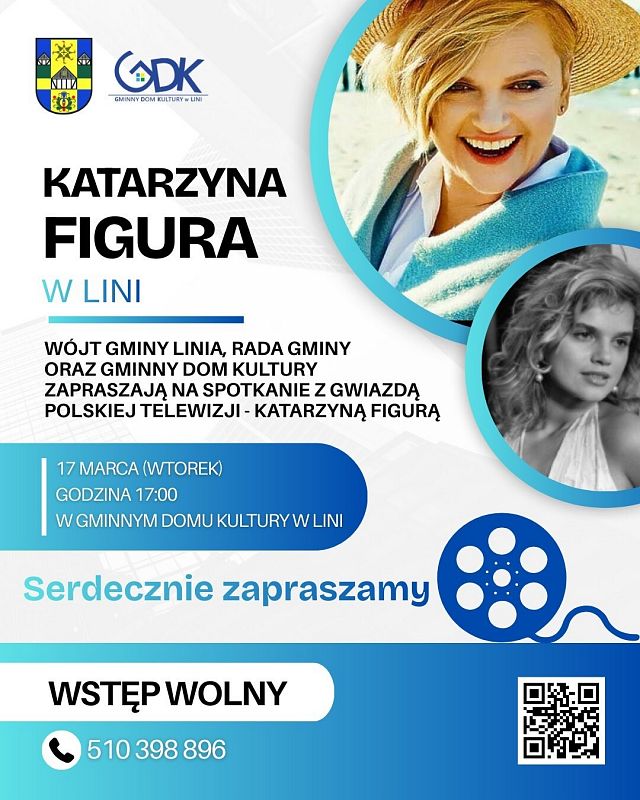 Grafika 1: Spotkanie z Katarzyną Figurą w Lini!