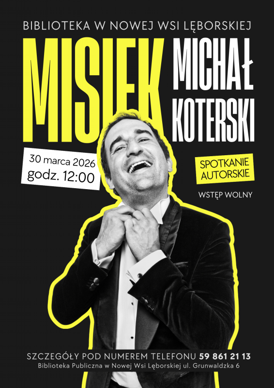 Grafika 1: Spotkanie autorskie z Michałem "Miśkiem" Koterskim