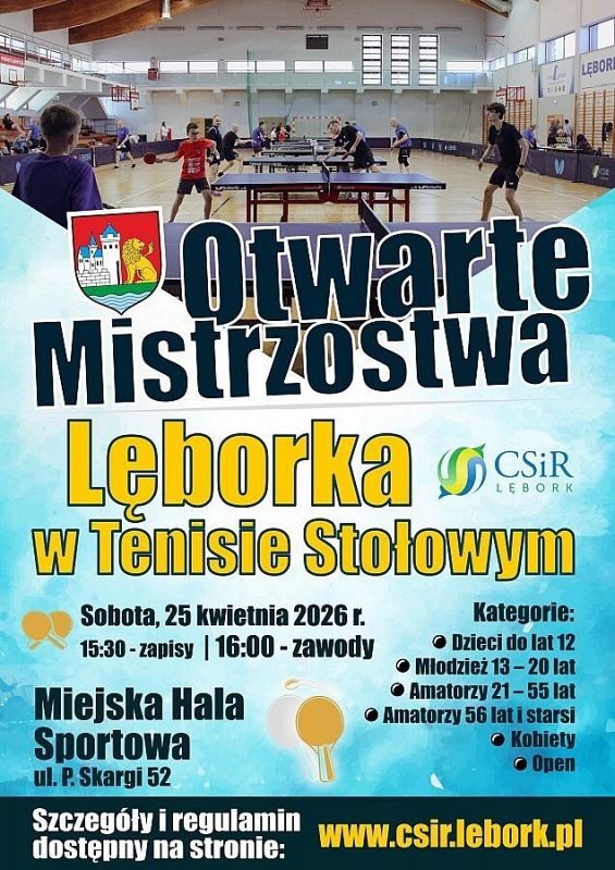 Grafika 1: Otwarte Mistrzostwa Lęborka w Tenisie Stołowym