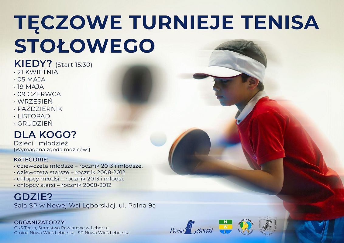 Grafika 1: Tęczowe turnieje Tenisa Stołowego dla Dzieci i Młodzieży