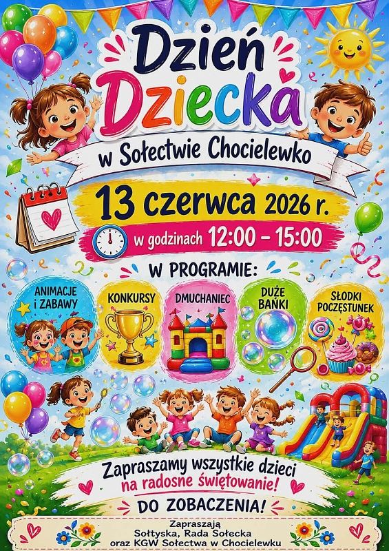 Grafika 1: Dzień Dziecka w sołectwie Chocielewko