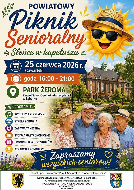 Grafika 1: Powiatowy Piknik Senioralny "Słońce w kapeluszu"