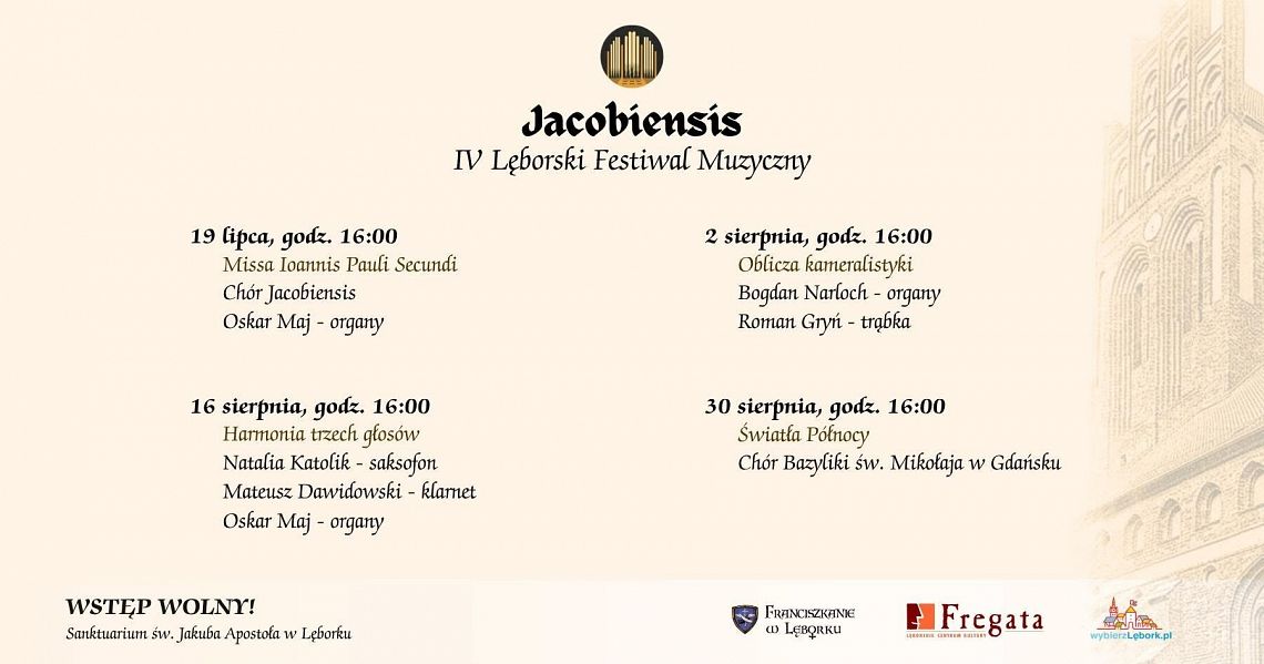 Grafika 1: Festiwal Muzyczny Jacobiensis – Koncert Chóru Jacobiensis - Sanktuarium Św. Jakuba Apostoła