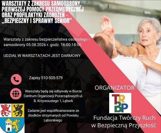 Grafika 1: Warsztaty bezpieczeństwa osobistego i samoobrony dla seniorów