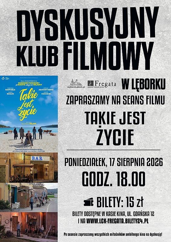 Grafika 1: Dyskusyjny Klub Filmowy w Kinie "Fregata"