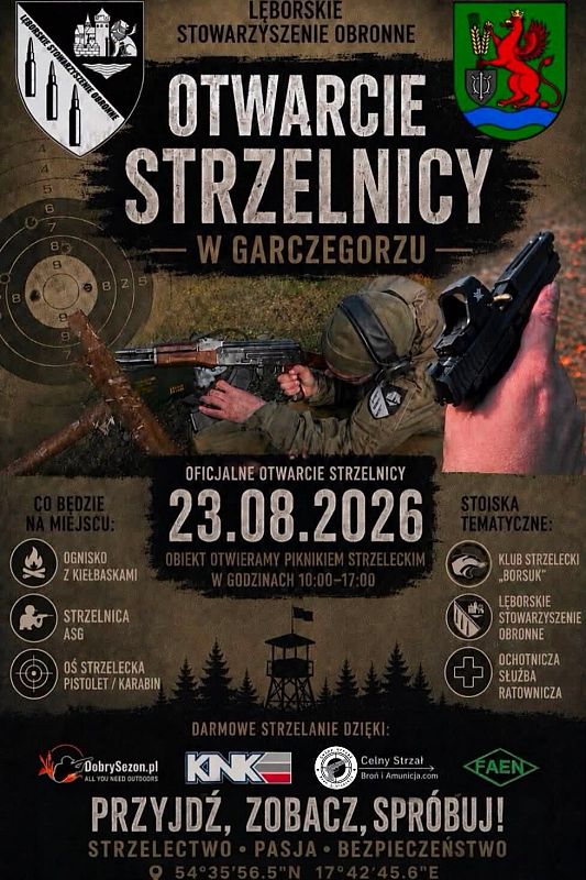 Grafika 1: Otwarcie strzelnicy w Garcegorzu