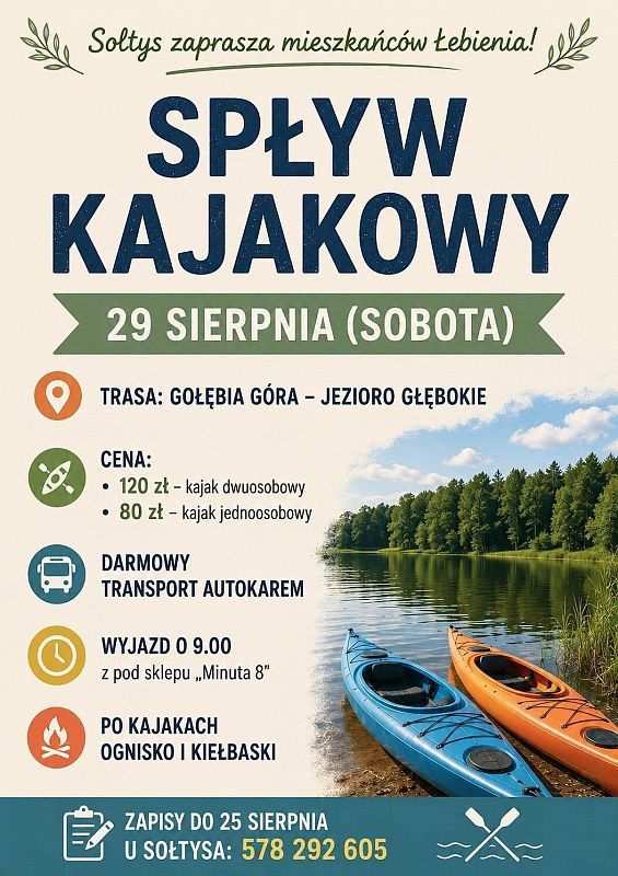 Grafika 1: Spływ kajakowy w Łebieniu