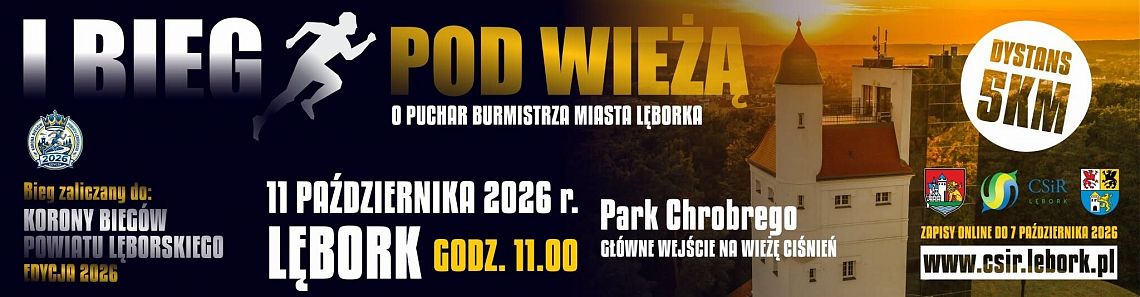 Grafika 1: I Bieg Pod Wieżą O Puchar Burmistrza Miasta Lęborka