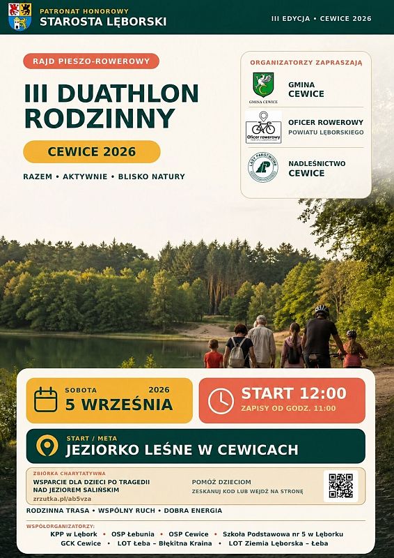 Grafika 1: III Duathlon Rodzinny w Cewicach