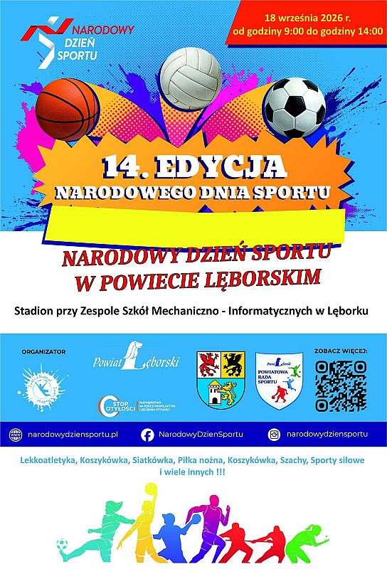 Grafika 1: Narodowy Dzień Sportu w Powiecie Lęborskim