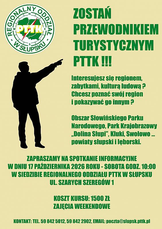 Grafika 1: Kurs – przewodnik turystyczny na powiaty słupski i lęborski (spotkanie organizacyjne)
