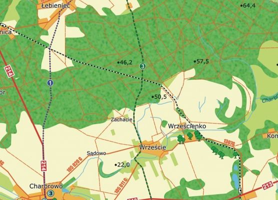 Mapa turystyczna gminy Wicko grafika