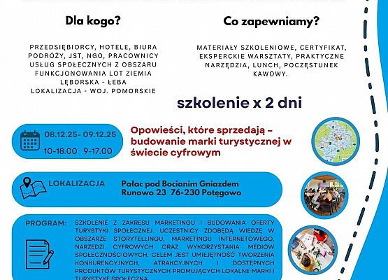 Grafika 7: Szkolenie „Opowieści, które sprzedają. Budowanie marki turystycznej w świecie cyfrowym” – podsumowanie
