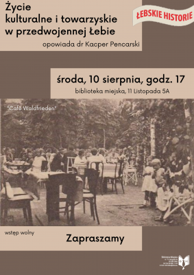 Życie kulturalne i towarzyskie w przedwojennej Łebie grafika